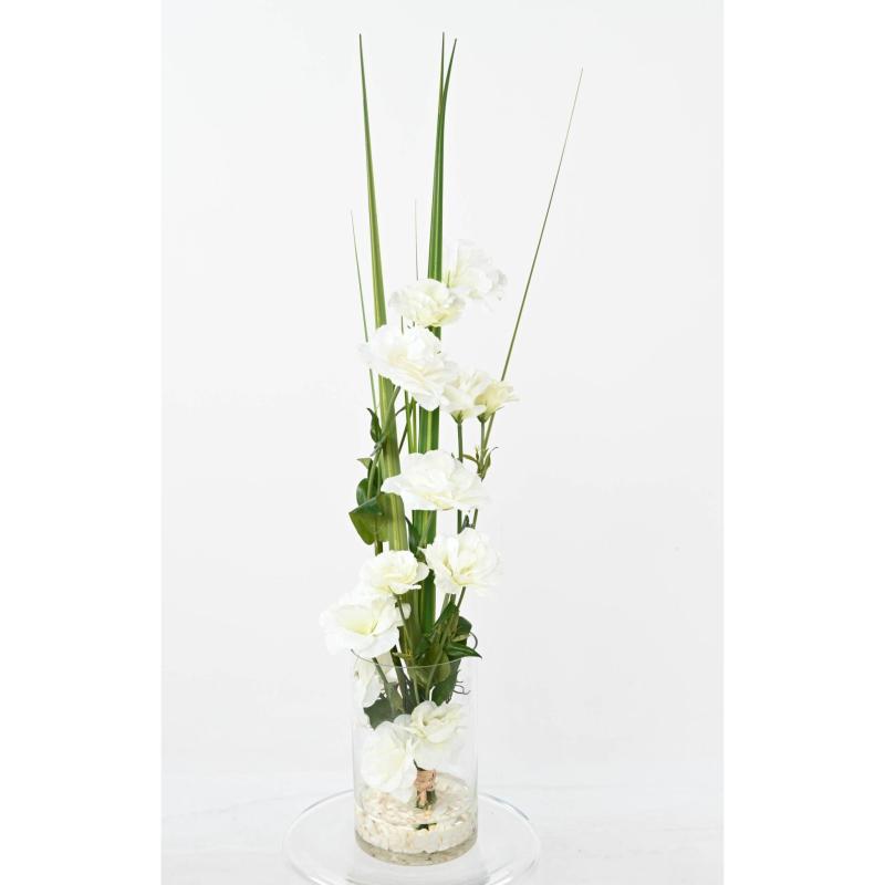 Bouquet Artificiel Lisianthus Blanc