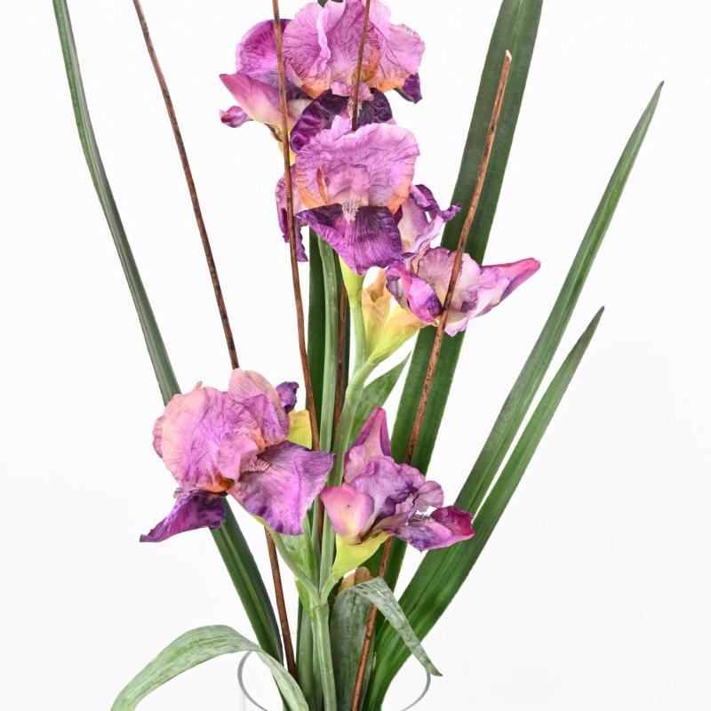 Bouquet Artificiel Iris Mauve