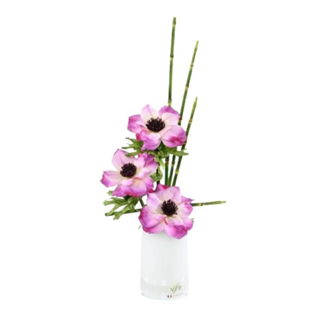 Bouquet Artificiel Anemone Mauve
