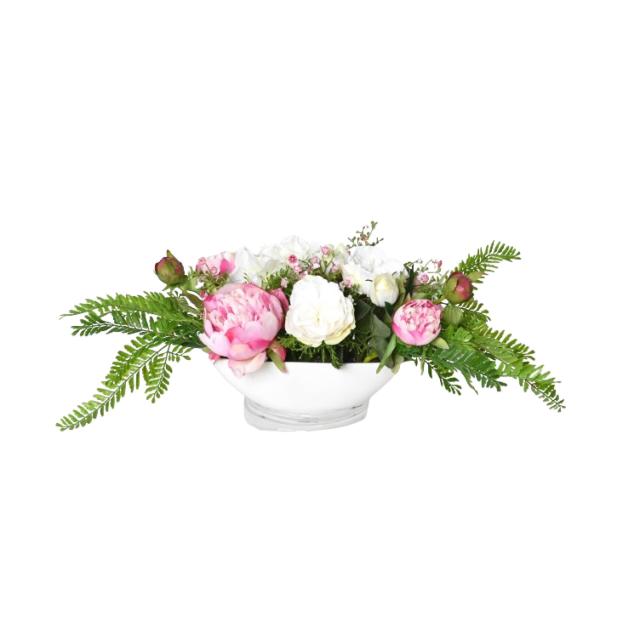 Centre de Table Artificiel Pivoine Rose