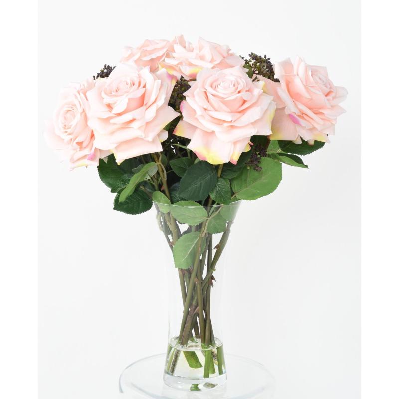 Bouquet Artificiel Roses Romances Rose