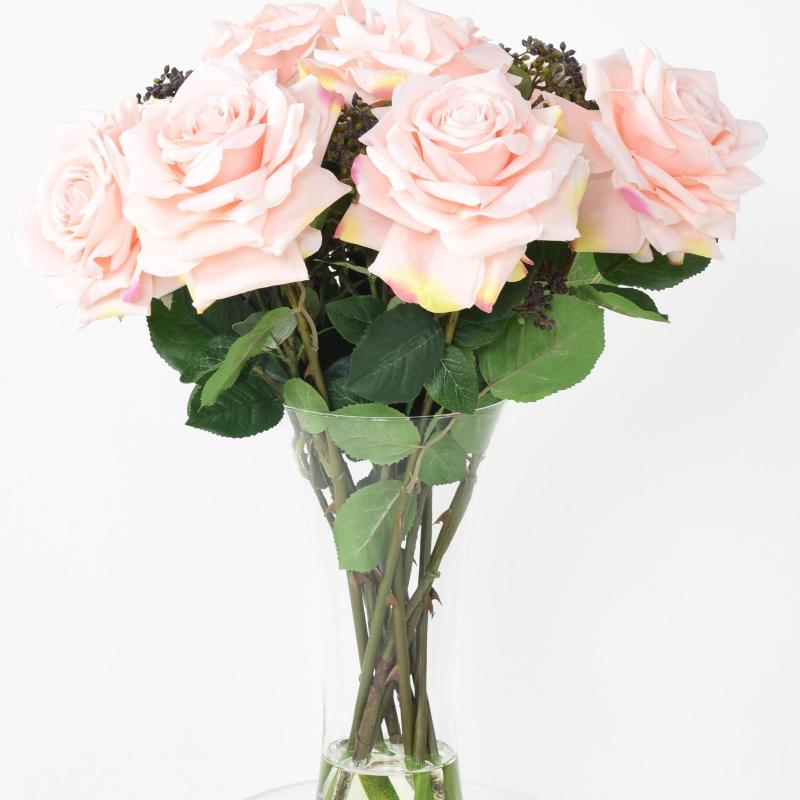 Bouquet Artificiel Roses Romances Rose