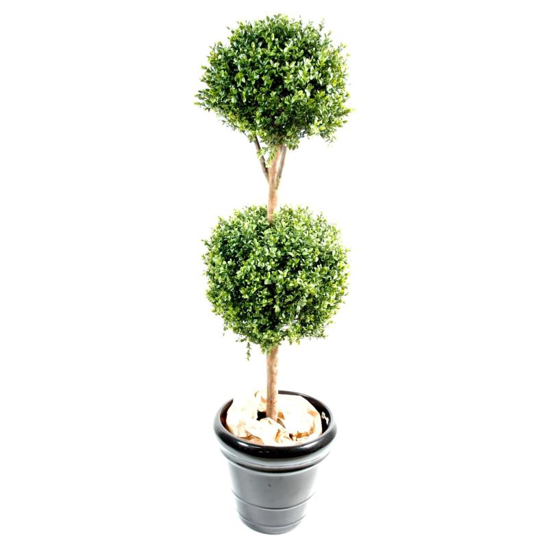 Buis Artificiel Tige Double Boule NEW