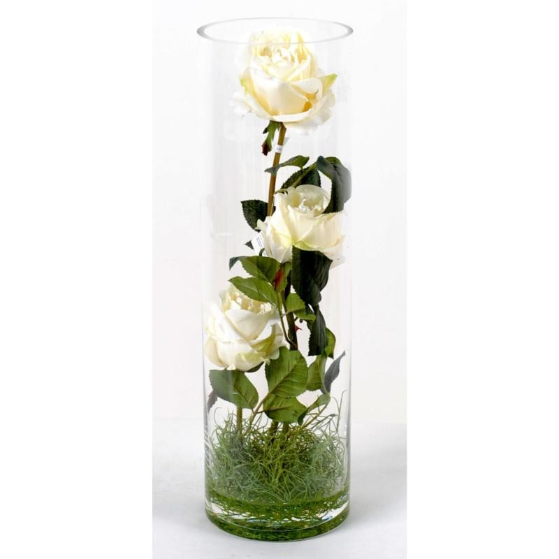 Bouquet Artificiel Roses Blanches