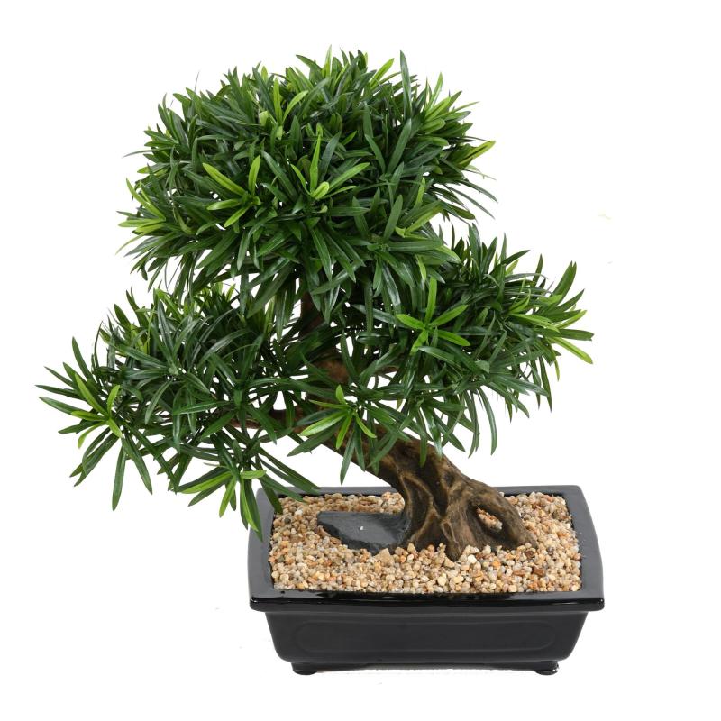 Bonsaï Artificiel Podocarpus en Coupe