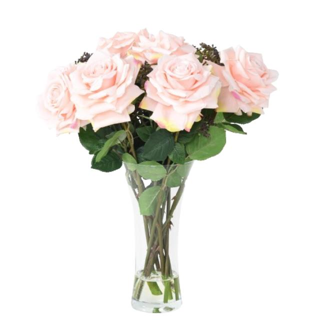 Bouquet Artificiel Roses Romances Rose