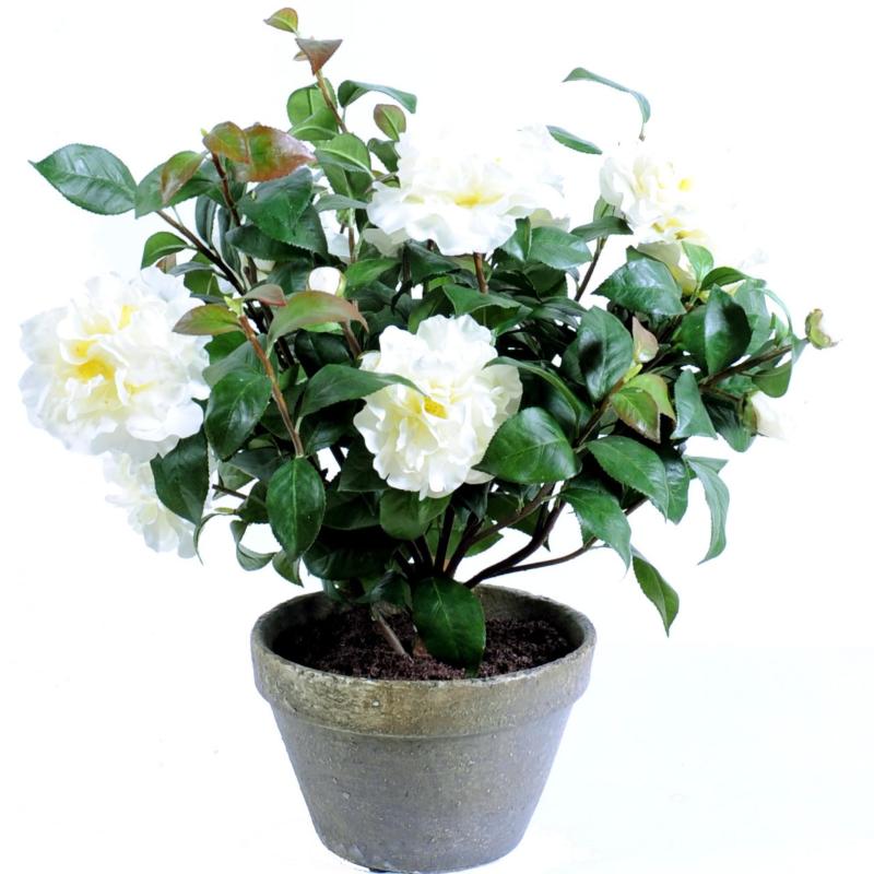 Camelia Artificiel Pot Terre
