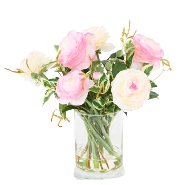 Bouquet Artificiel Renoncule Vase